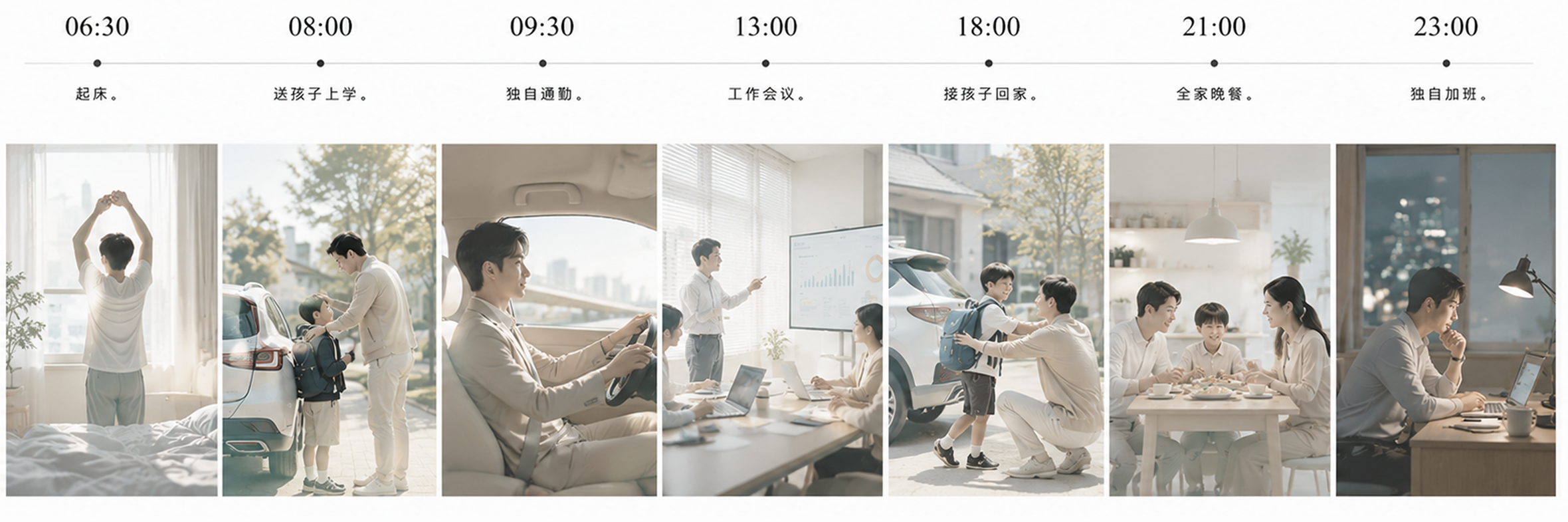 从早晨到深夜，一位家庭用户的一天